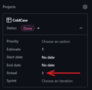 example image actual field in issue